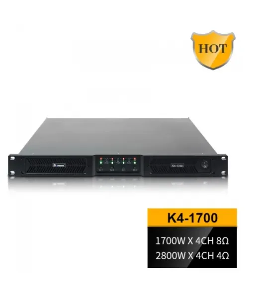 DJL Audio K4-1700 channels ohms professional 1u digital class