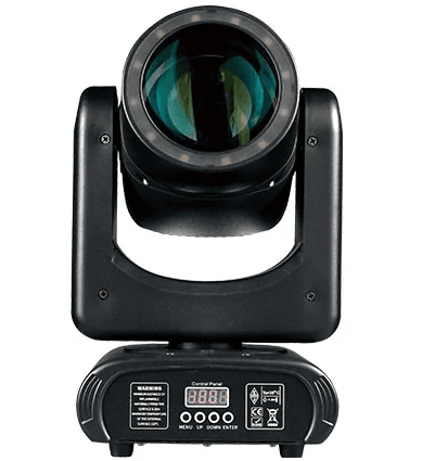 DJLicht 150W Regenboog Beam Movinghead met ledring RGBW