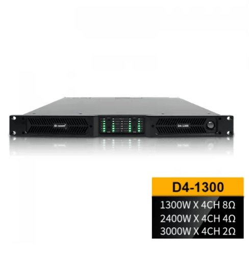 DJL Audio D4-1300 4 Channel Class D Compact Amplifier for Touring 4x1300W