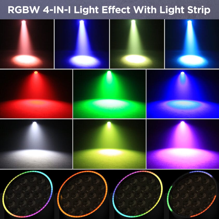 Stunt actie! DJLicht 220W RGBW 19x8 movinghead met ledring! - Image 5