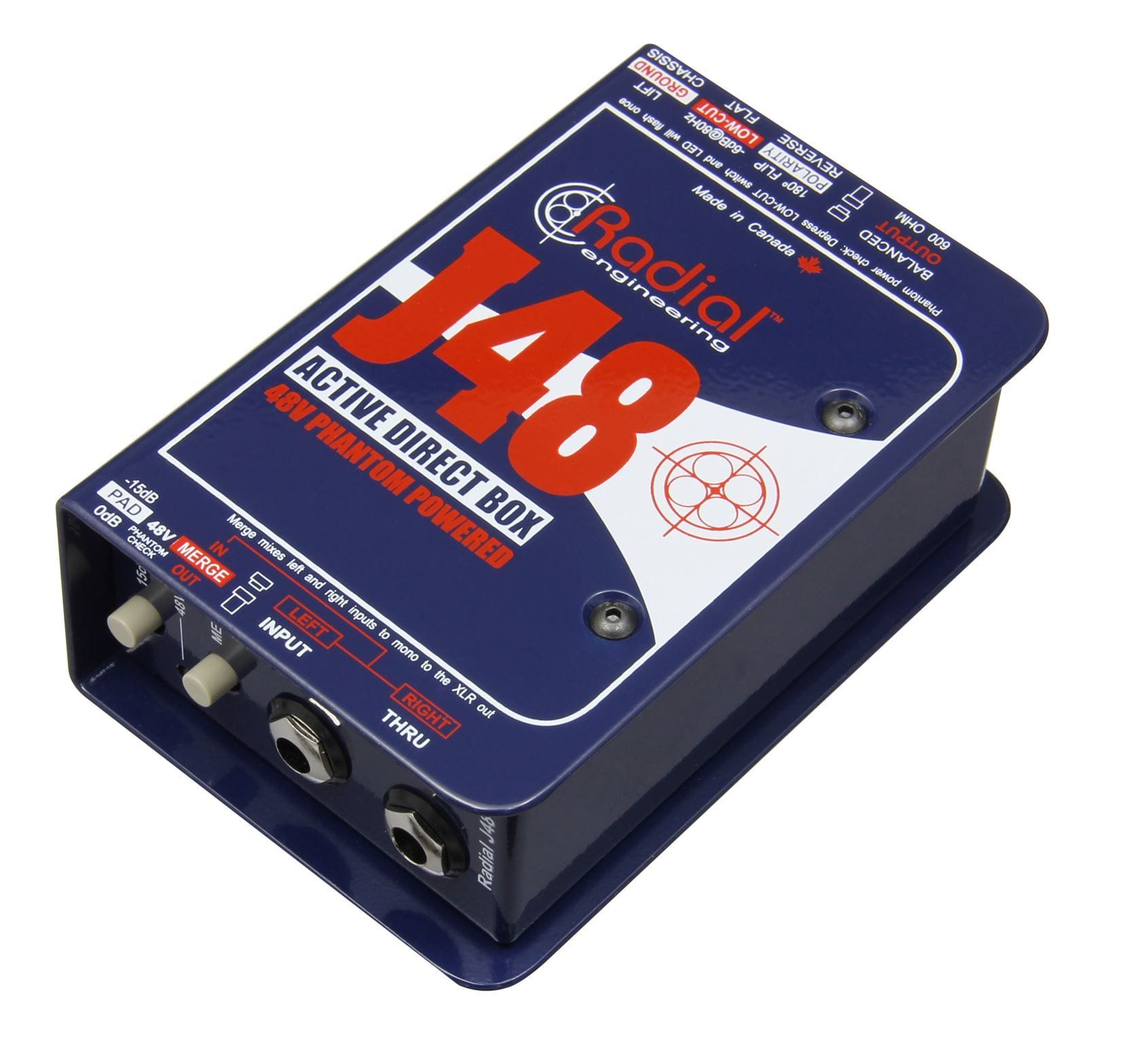 Radial J48-MK2 actieve DI box phantom powered