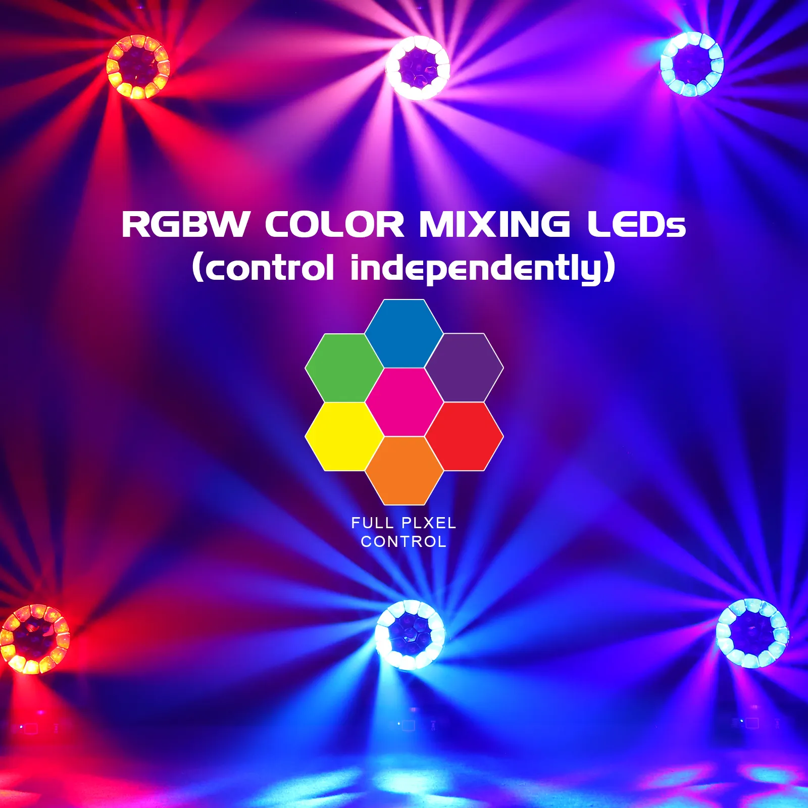 DJLicht 19x40 movinghead BeeEye RGBW Zoom - Image 8