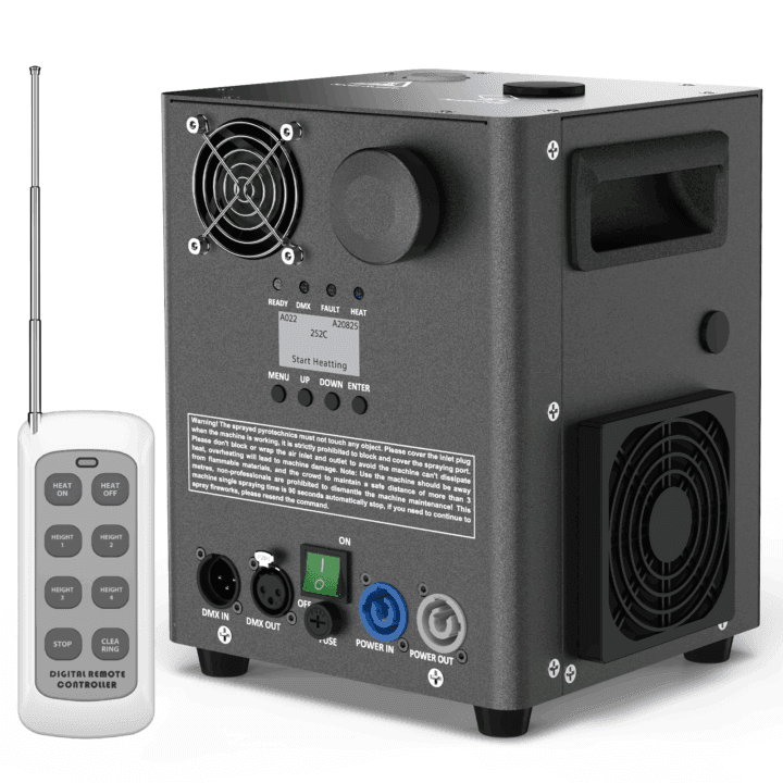 DJLicht Zwarte 800W Sparkular Sterretjes machine Koudvuur machine