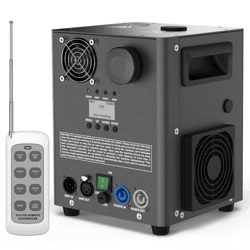 DJLicht Zwarte 800W Sparkular Sterretjes machine Koudvuur machine
