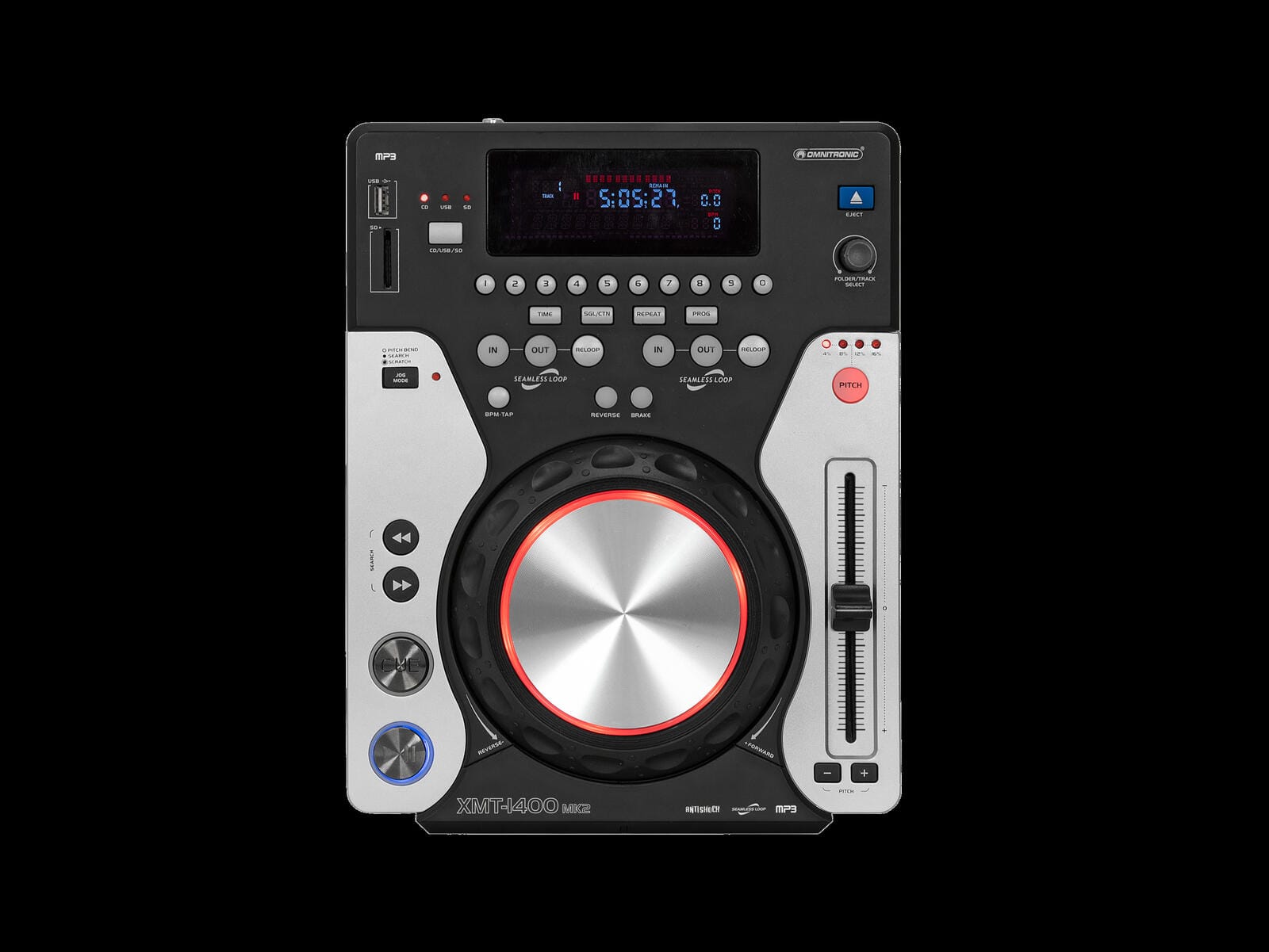 OMNITRONIC XMT-1400 MK2 Tabletop CD Player - Image 3