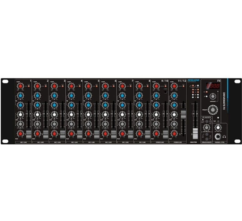 Newhank Drivemate FX 3HE 12 kanaals rackmixer met effect module