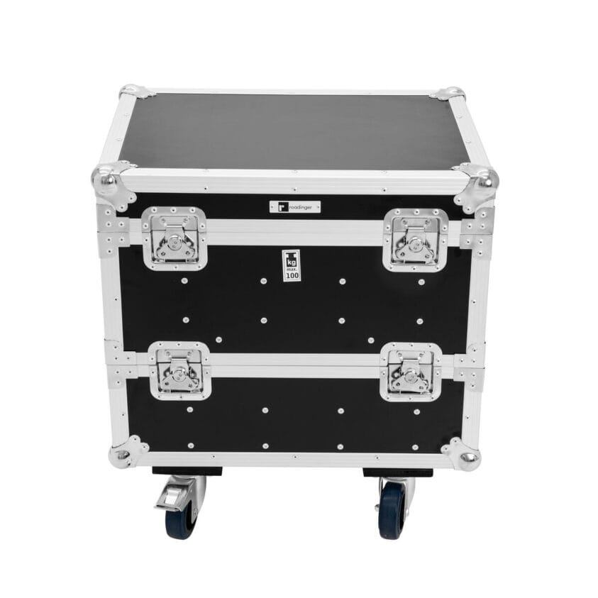 ROADINGER Flightcase 8x IP PIX Strobe RGB CW+WW with wheels