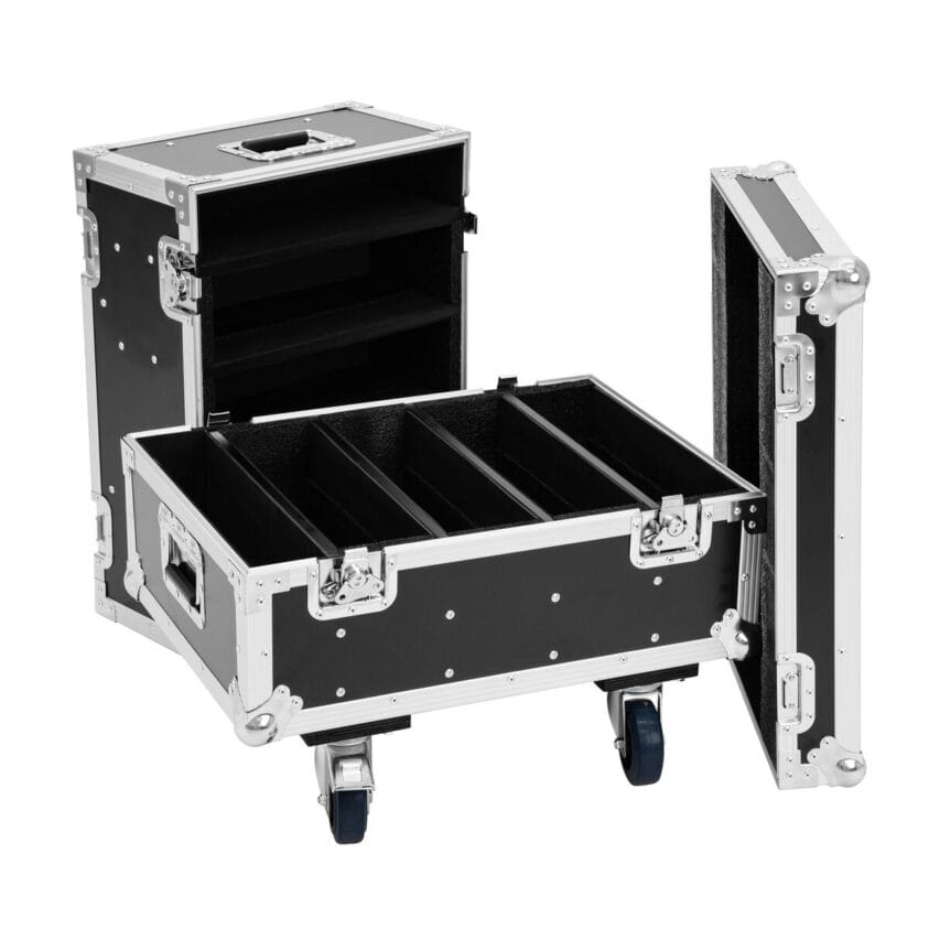 ROADINGER Flightcase 8x IP PIX Strobe RGB CW+WW with wheels - Image 4