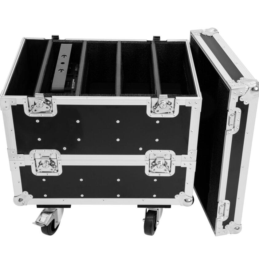 ROADINGER Flightcase 8x IP PIX Strobe RGB CW+WW with wheels - Image 6