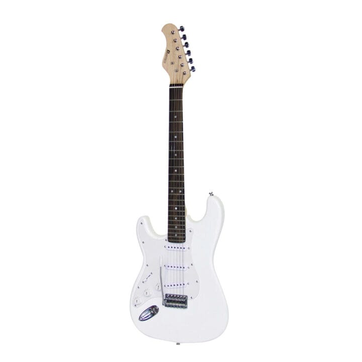 DIMAVERY ST-203 Electric Guitar LH, white