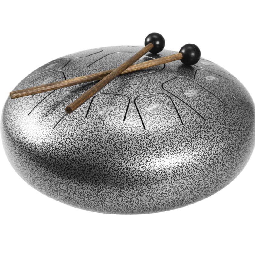 DIMAVERY TD-12 Steel Tongue Drum, silver