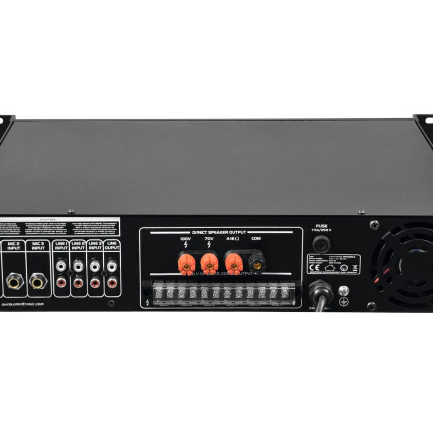 OMNITRONIC MPVZ-250.6 PA Mixing Amplifier - Image 4