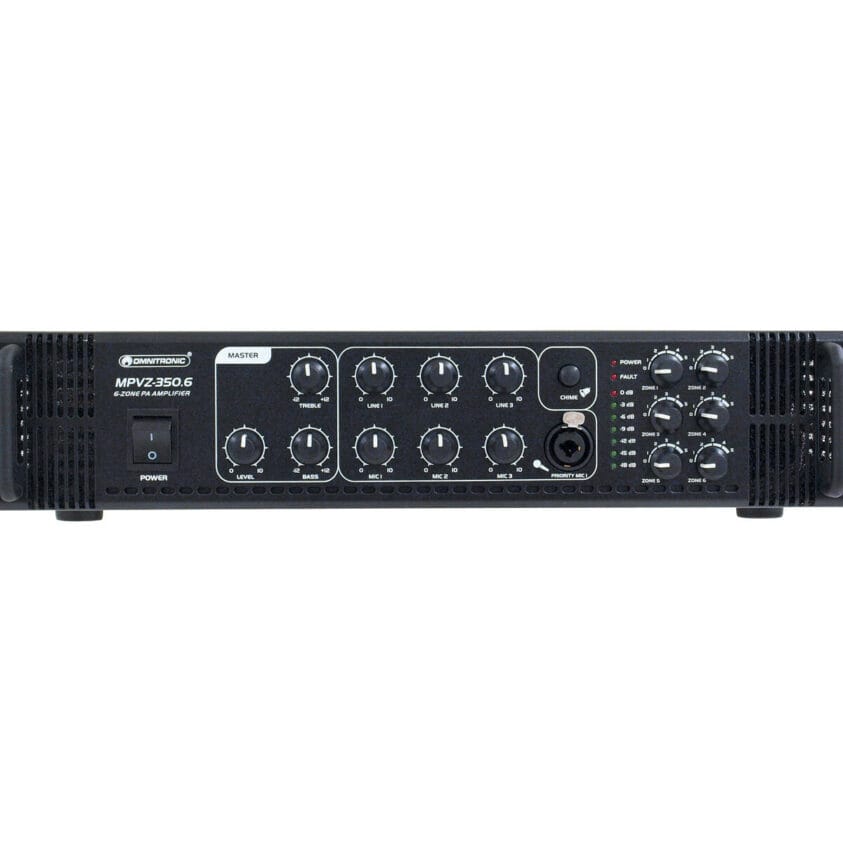 OMNITRONIC MPVZ-350.6 PA Mixing Amplifier 350 W RMS - Image 5