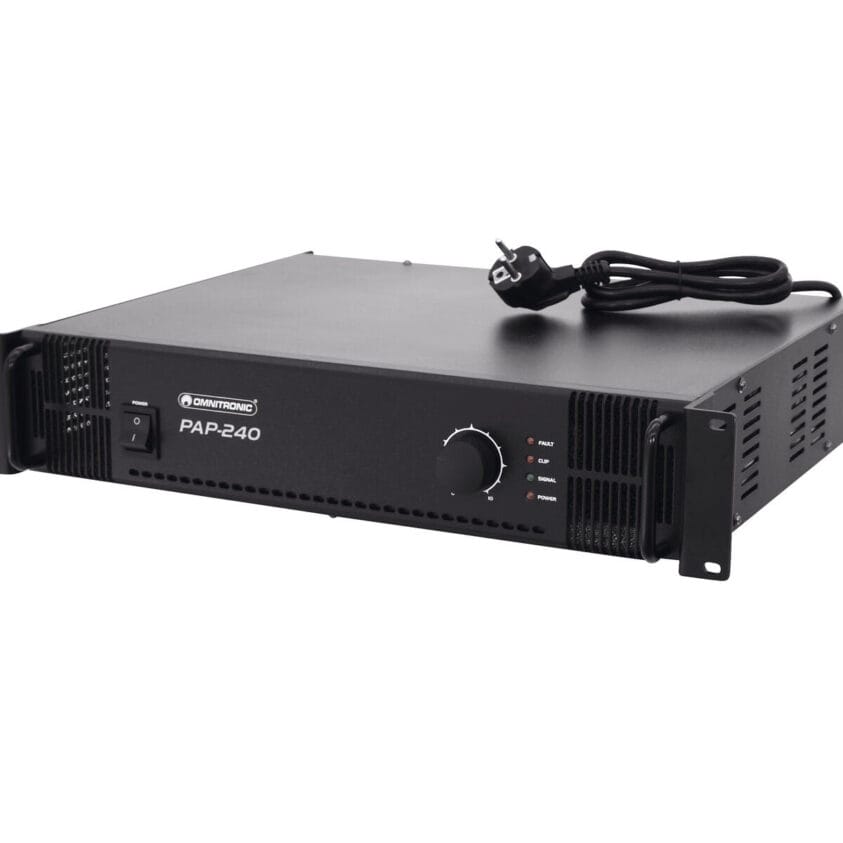 OMNITRONIC PAP-240 PA Amplifier PA-eindversterker 240 W RMS - Image 2