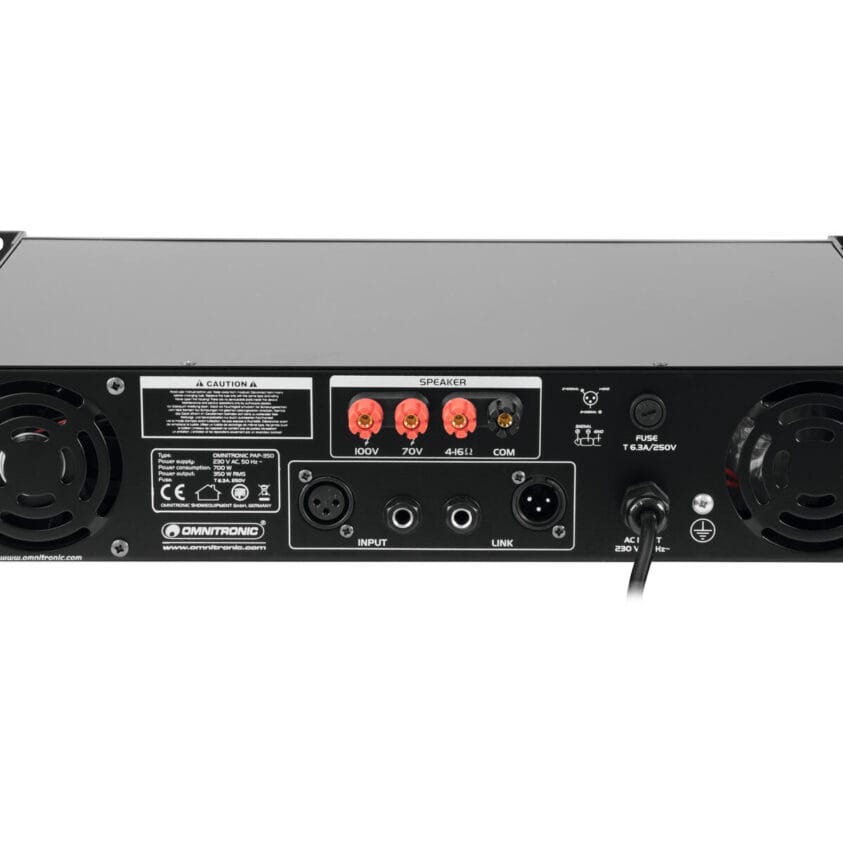 OMNITRONIC PAP-350 PA Amplifier PA-eindversterker 350 W RMS - Image 5