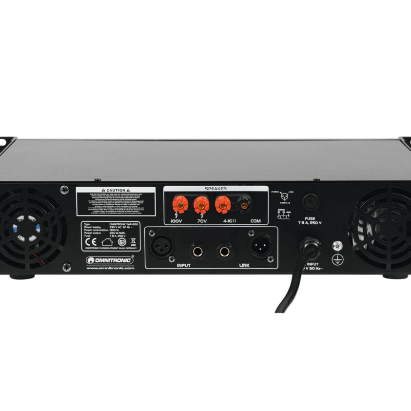 OMNITRONIC PAP-650 PA Amplifier PA-eindversterker 650 W RMS - Image 3