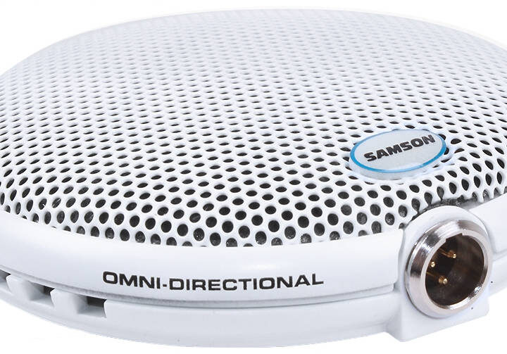 Samson CM11B WHITE Rondom gevoelige grensvlakmicrofoon wit inclusief accessoires