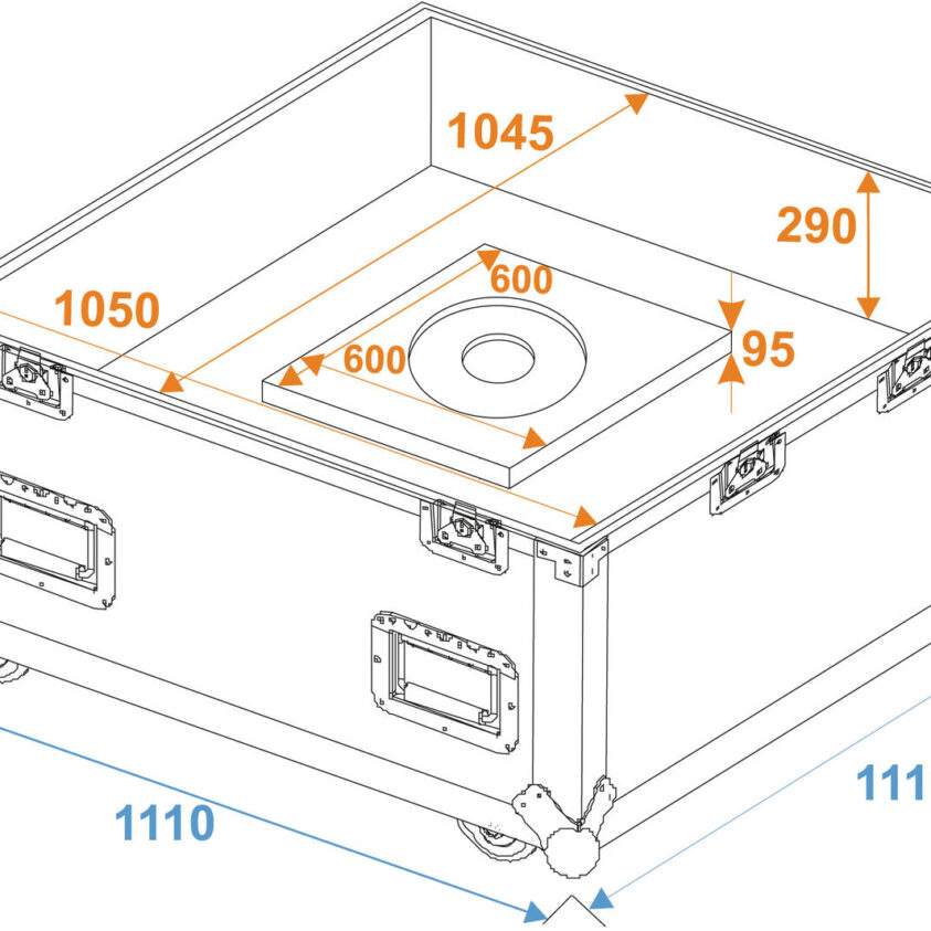 ROADINGER Flightcase Mirror Ball 100cm Spiegelbol - Image 3