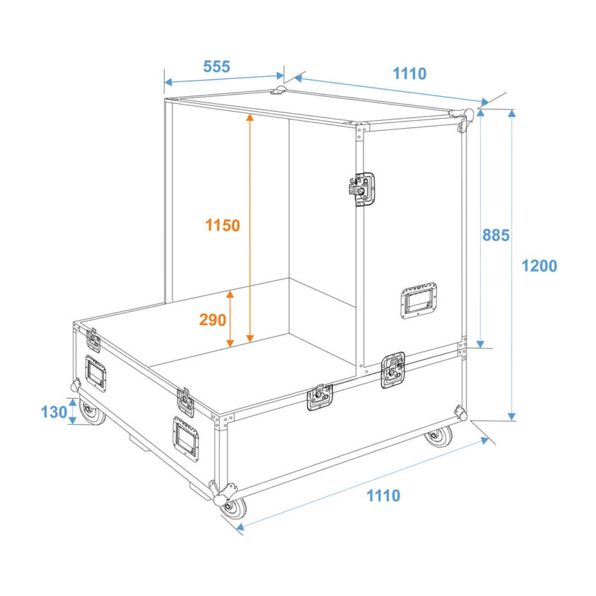 ROADINGER Flightcase Mirror Ball 100cm Spiegelbol - Image 5