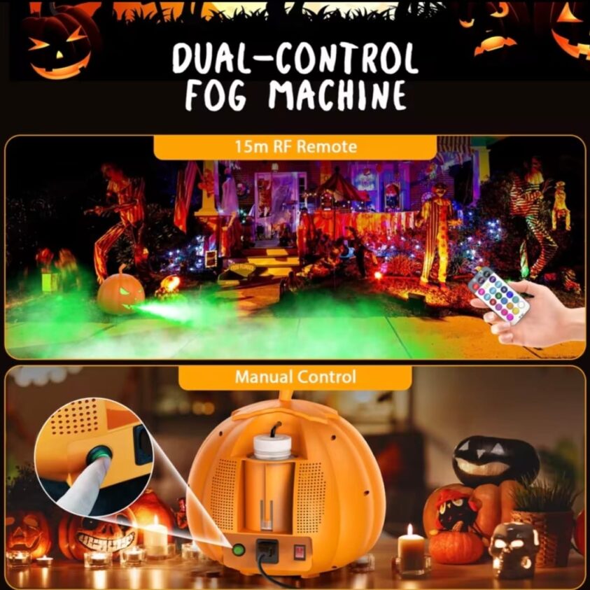 DJLicht 600W Halloween rookmachine pompoen met rgb leds - Image 4