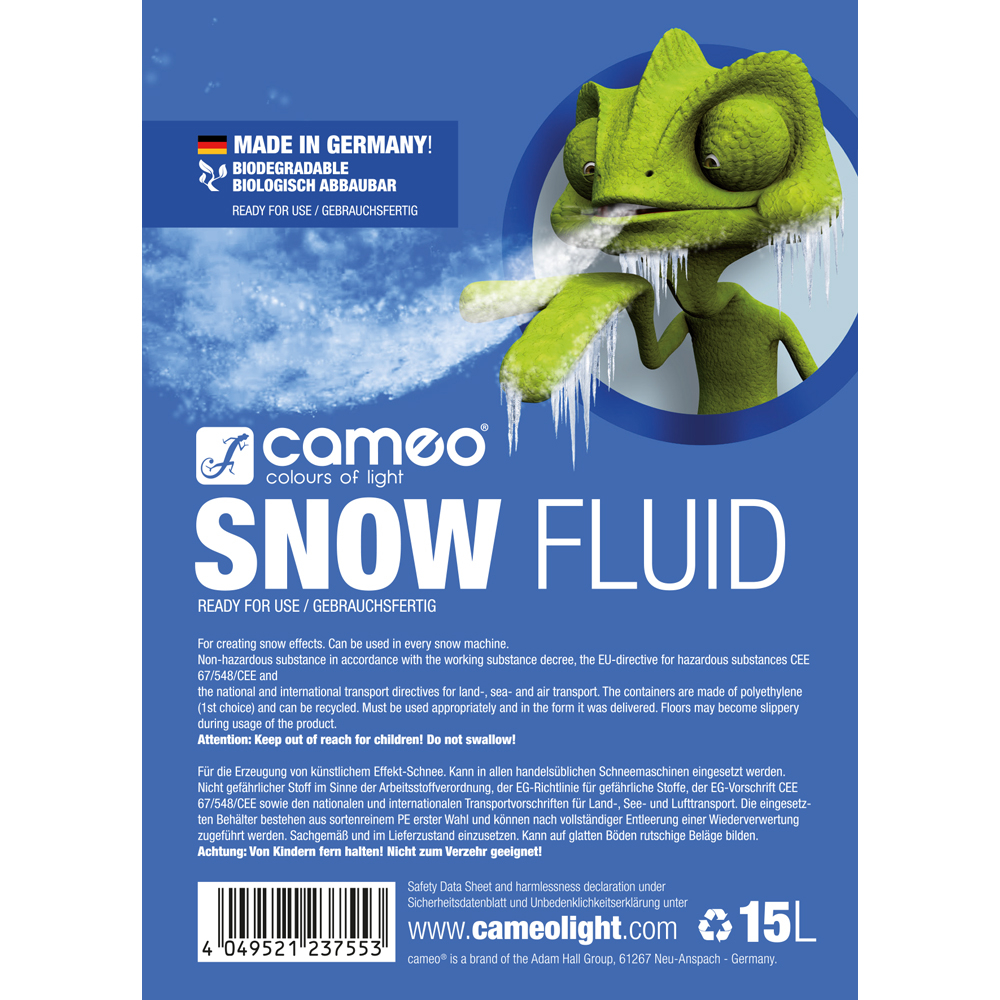 Cameo SNOW FLUID 15 L Sneeuwvloeistof