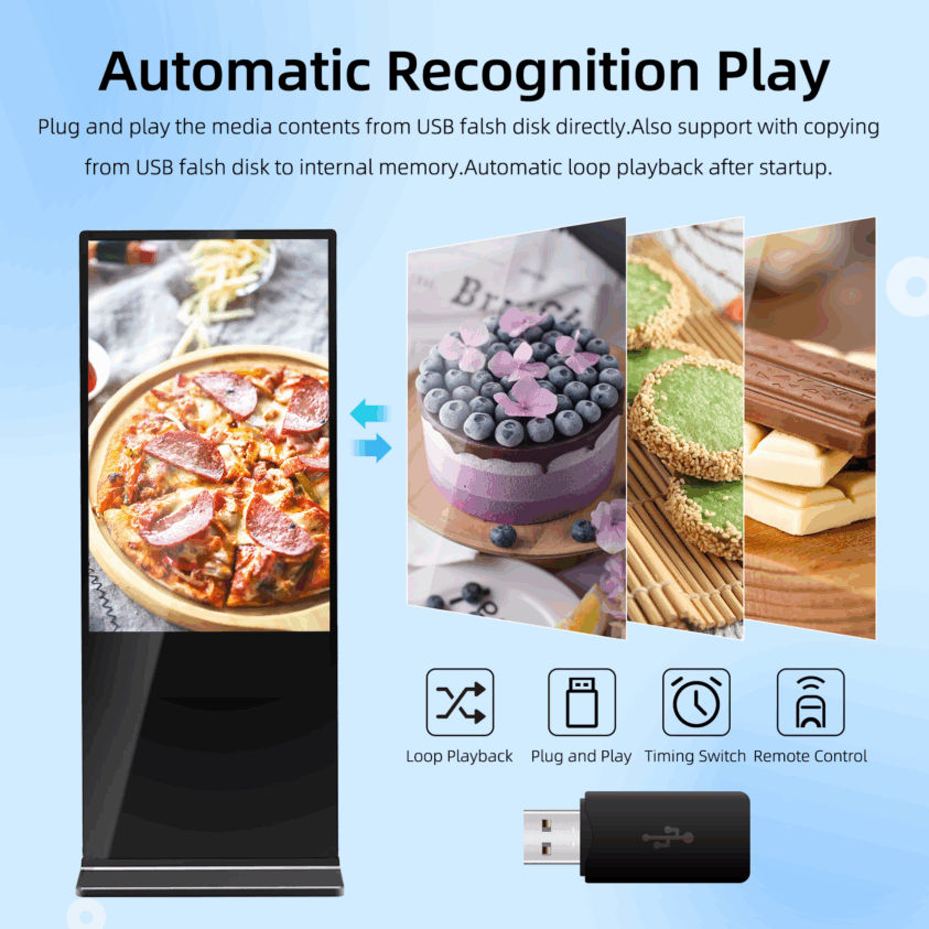 DJLicht 55'' Touch display zuil Reclamezuil 205cm hoog met Android - Image 4