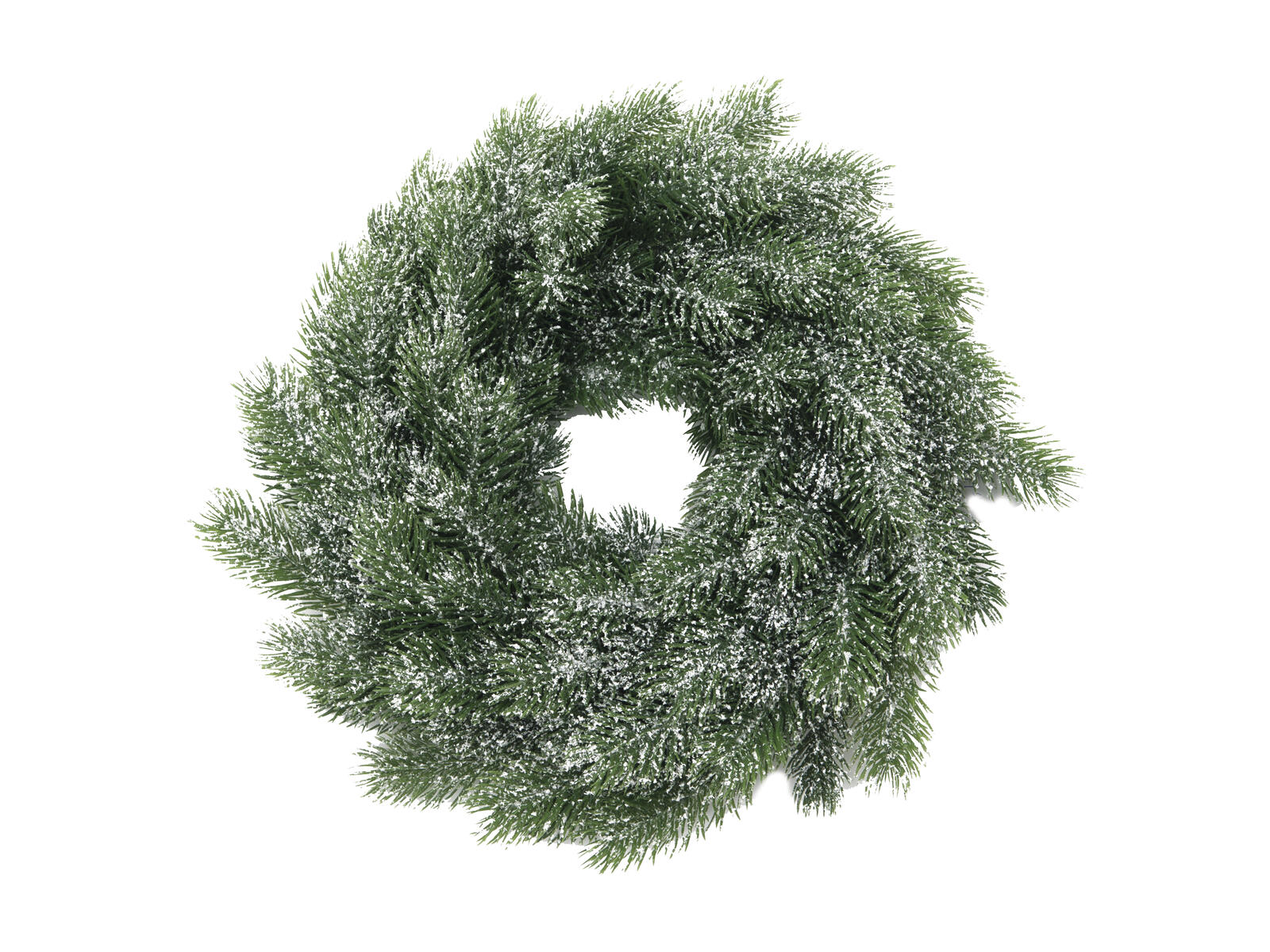 EUROPALMS Fir wreath snowy PE 45cm