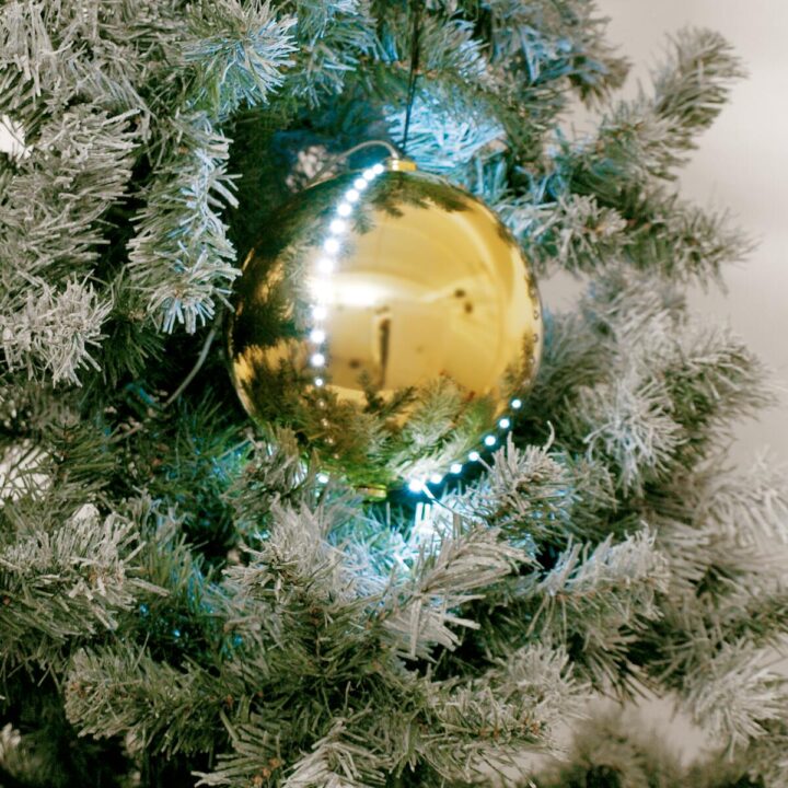 EUROPALMS LED Snowball 15cm gold