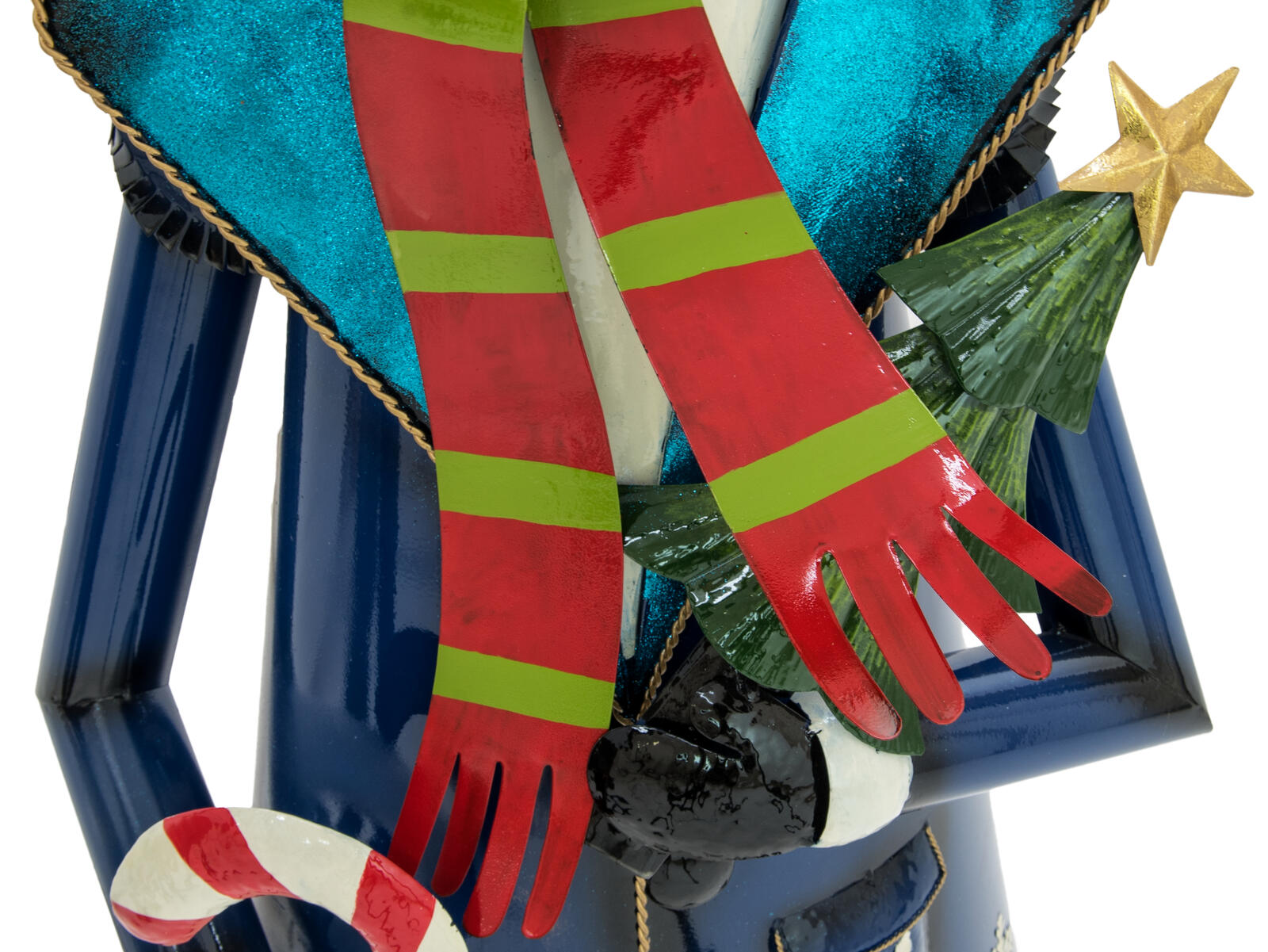 EUROPALMS Snowman with Coat Metal 150cm blue - Image 5