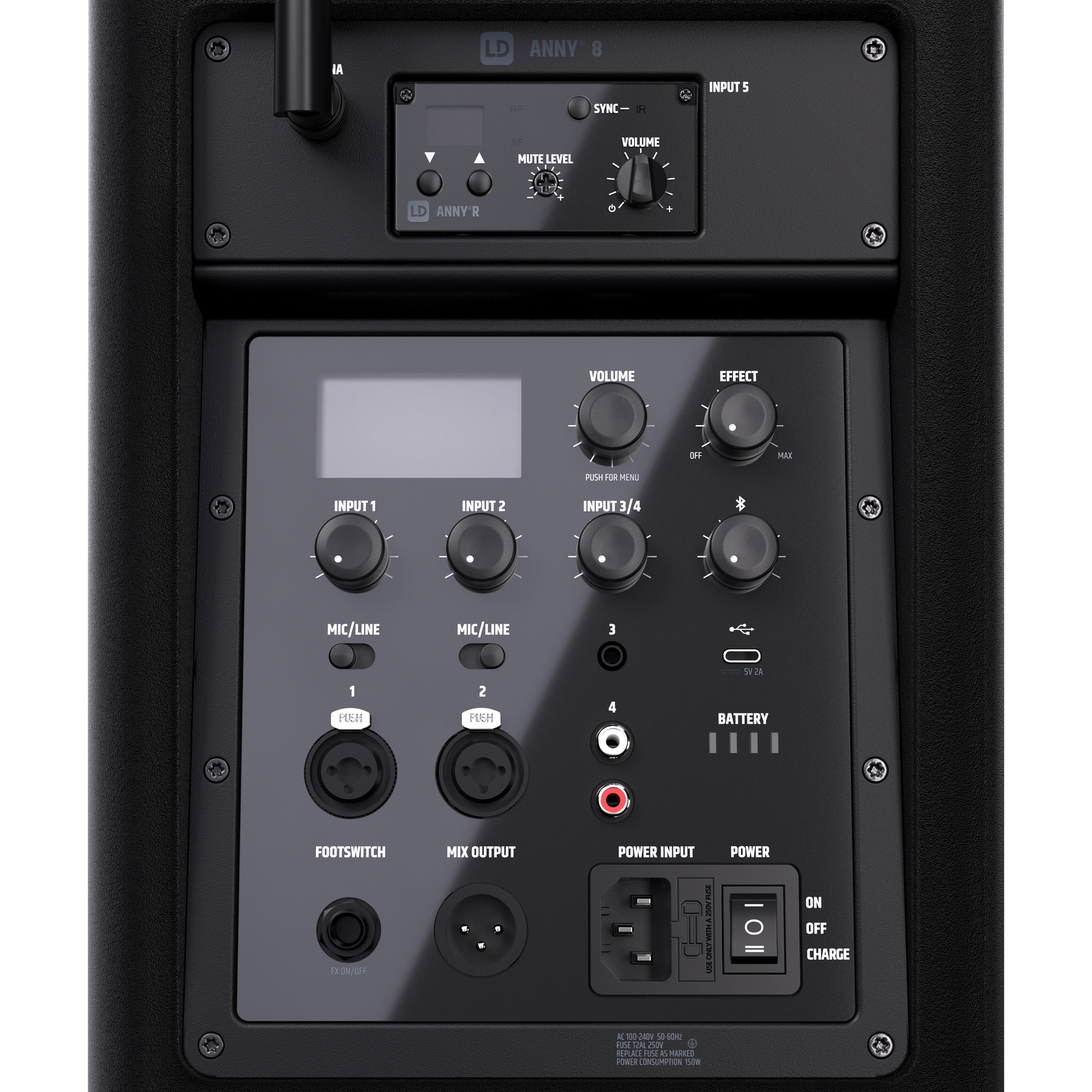 LD Systems ANNY 8 BPH B5 Stage Black met headset 584-608 MHz - Image 5
