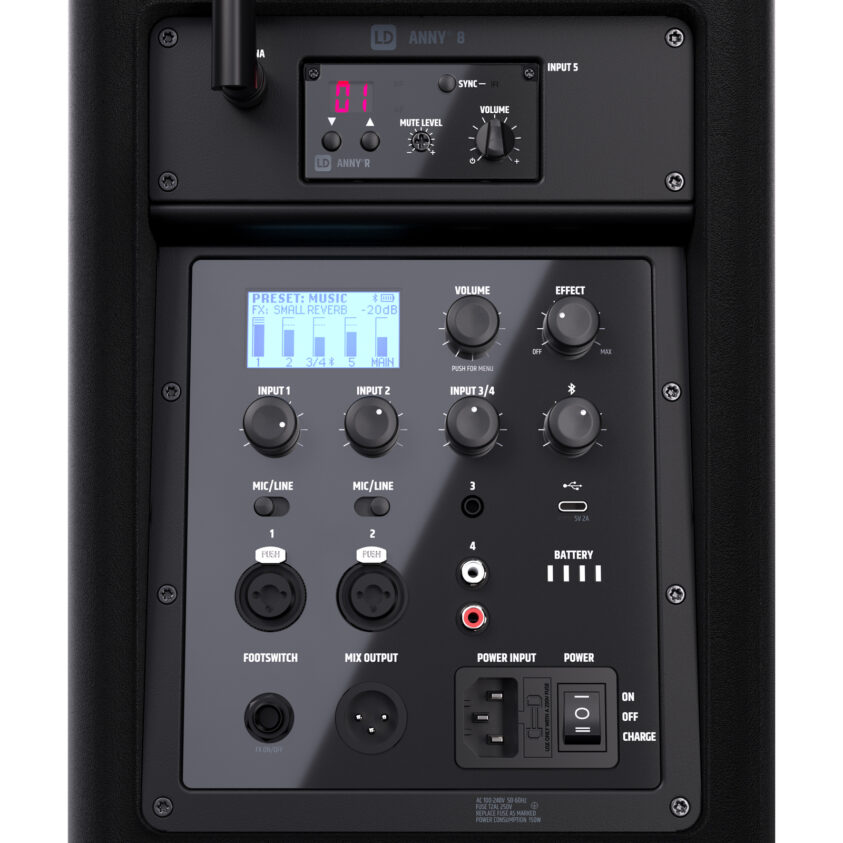 LD Systems ANNY 8 BPH B5 Stage Black met headset 584-608 MHz - Image 6