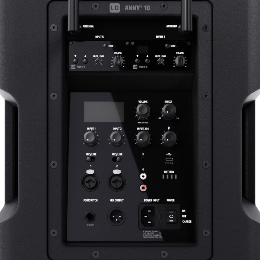 LD Systems ANNY® 10 HHD 2 B6 accu speaker met bluetooth en 2x wireless microfoon - Image 5