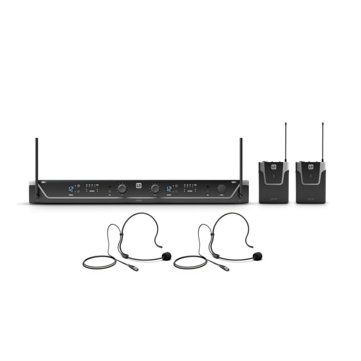 LD Systems U305 BPH 2 Draadloos Microfoon 2x Bodypack Headset 584 - 608 MHz