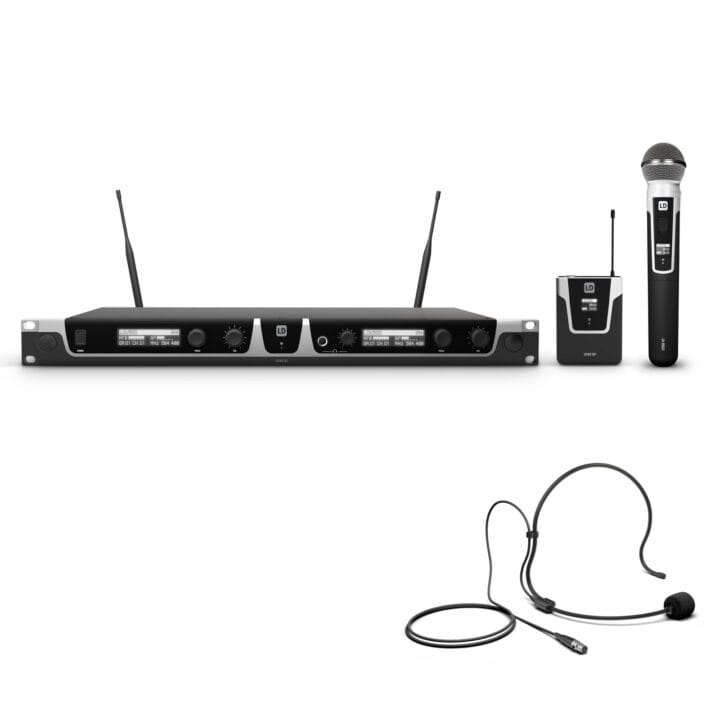 LD Systems U506 HBH 2 Draadloos microfoonsysteem met bodypack headset en dynamische handmicrofoon 655 - 679 MHz
