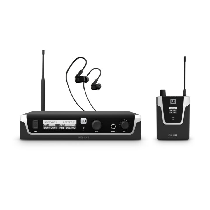 LD Systems U508 IEM HP In-ear monitoringsysteem met oordopjes 823 - 832 MHz + 863 - 865 MHz