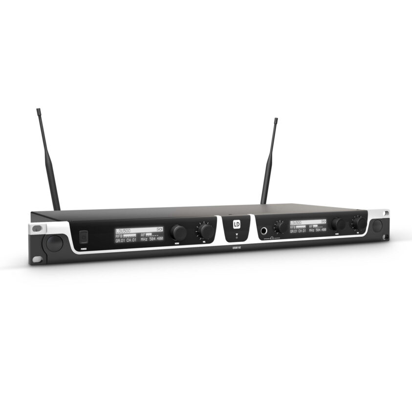 LD Systems U505 BPHH 2 Draadloos microfoonsysteem met 2 x bodypack en 2 x headset beige 584 - 608 MHz - Image 2