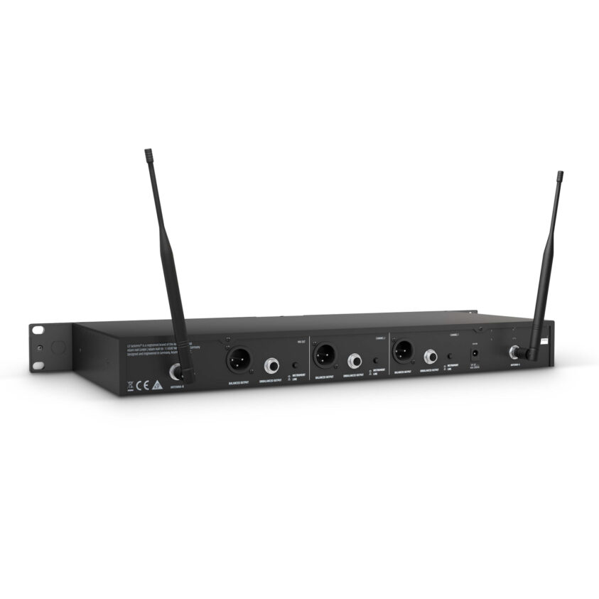 LD Systems U505 BPHH 2 Draadloos microfoonsysteem met 2 x bodypack en 2 x headset beige 584 - 608 MHz - Image 3