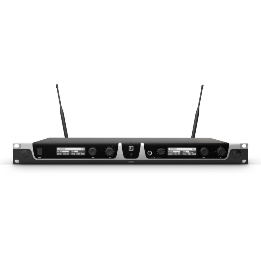 LD Systems U505 BPHH 2 Draadloos microfoonsysteem met 2 x bodypack en 2 x headset beige 584 - 608 MHz - Image 4