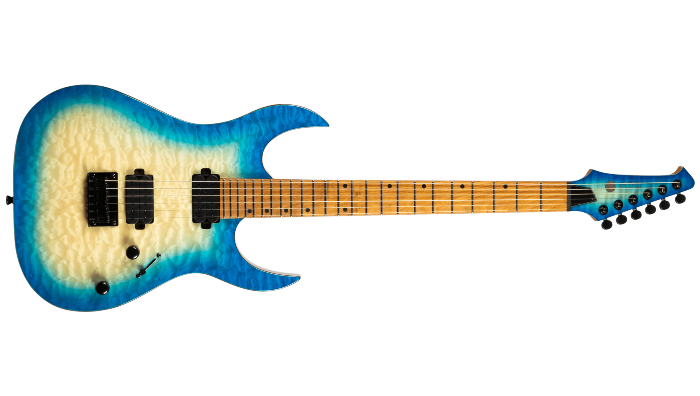 Spira Guitars S-500 QAB Trans Aqua Blue elektrische gitaar - Image 3