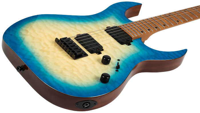 Spira Guitars S-500 QAB Trans Aqua Blue elektrische gitaar - Image 5