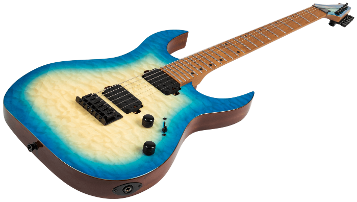 Spira Guitars S-500 QAB Trans Aqua Blue elektrische gitaar - Image 6