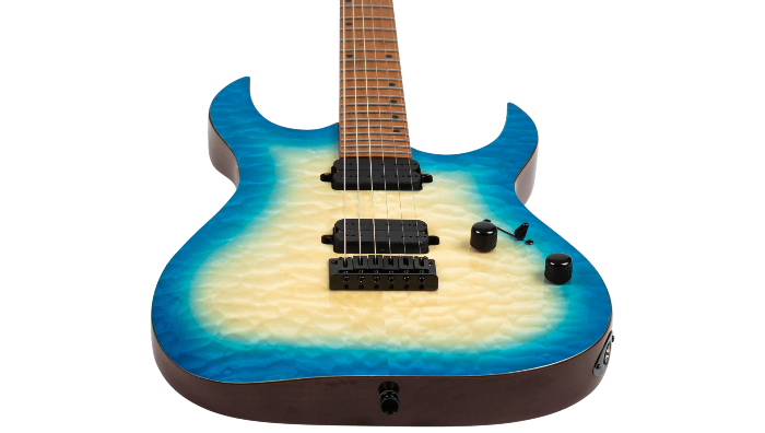 Spira Guitars S-500 QAB Trans Aqua Blue elektrische gitaar - Image 7
