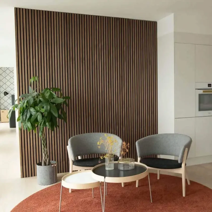 Your Walls Akoestisch Paneel Walnut 297x60 cm
