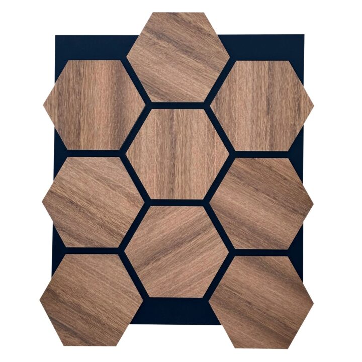 YourWalls Wandpaneel Heaxagon Bronze 62x76cm