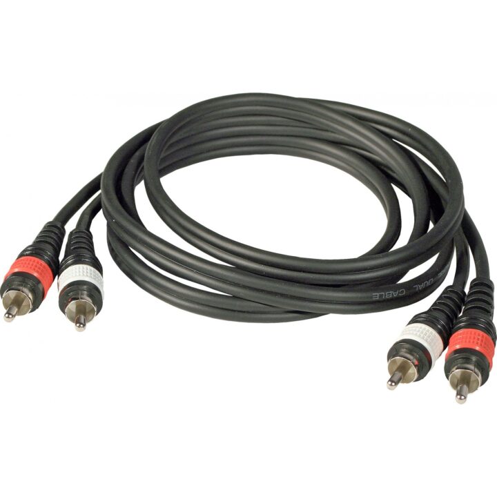 HILEC 2-0368 Geassembleerde kabelsignaal 2x RCA + 2x RCA 1m tulp kabel