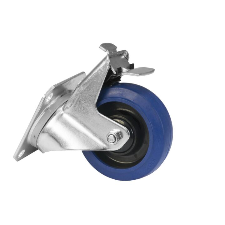 ROADINGER Zwenkwiel RD-100B 100mm blauw met rem