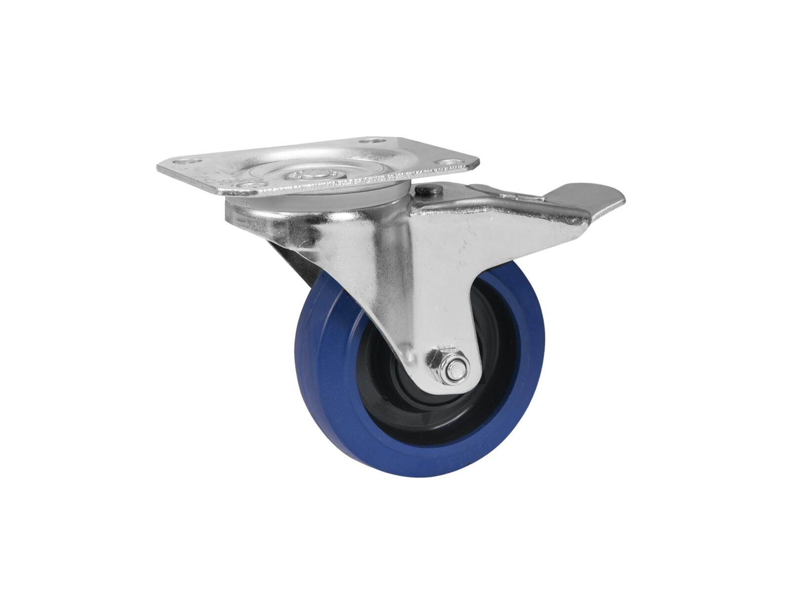 ROADINGER Zwenkwiel RD-100B 100mm blauw met rem