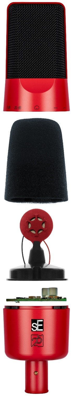 sE Electronics 25th anniversary RED edition of the X1A condenser studio mic - Image 3