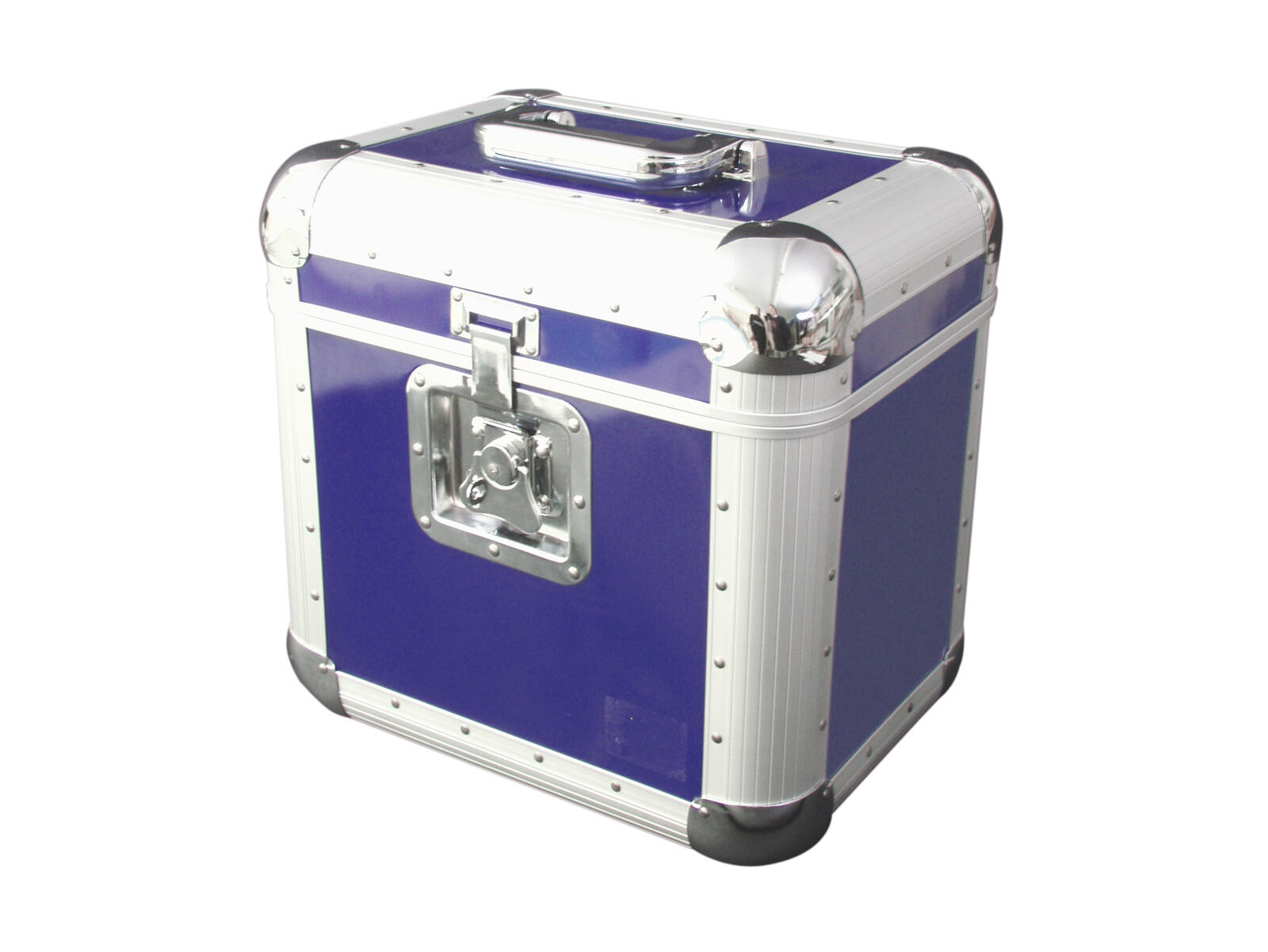 ROADINGER Record Case ALU 7525 rounded blue