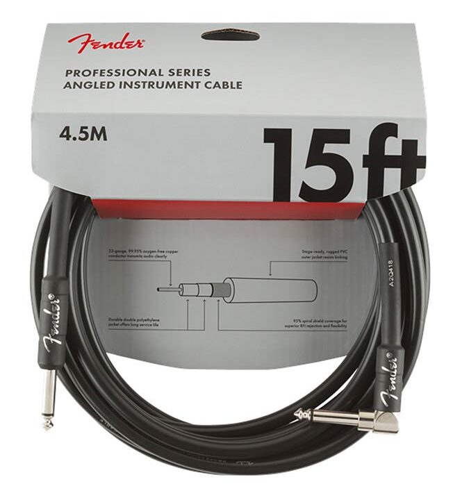 Fender Professional instrumentkabel 4.5 meter zwart